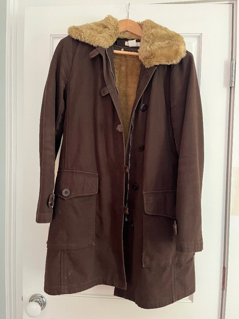 Vintage 1990's J.Crew Cotton Fall Coat -S